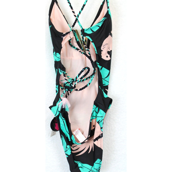 No Boundaries One-Piece Strappy Swimsuit Juniors S Polly Tropical Beach - Picture 5 of 9